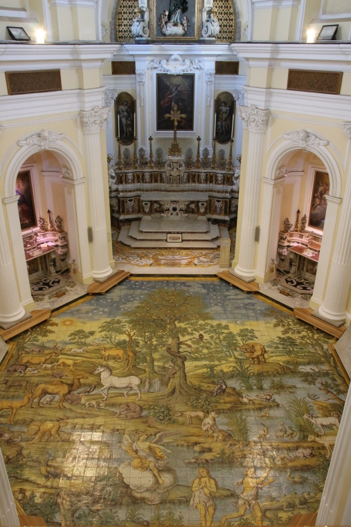 Gorgeous floor that you cannot walk on at San Michele church, Ana Capri, Italy